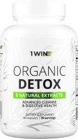 Комплексная пищевая добавка 1WIN Organic Detox (60 капсул) - 