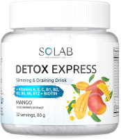 Пищевая добавка SOLAB Напиток растворимый Детокс и ягоды годжи Detox Slim Effect (32 порции, манго) - 