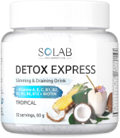 Пищевая добавка SOLAB Напиток растворимый Детокс и ягоды годжи Detox Slim Effect (32 порции, тропический микс) - 