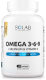 Жирные кислоты SOLAB Omega 3-6-9 с селеном, витамином Е (120 капсул) - 