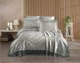 Набор текстиля для спальни DO&CO Karanfil 240x260 / 12252 (серый) - 
