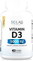 Витамин SOLAB D3 5000 ME (180 капсул) - 