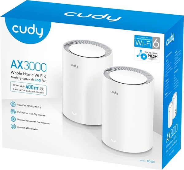 Комплект беспроводных маршрутизаторов Cudy M3000 (2-Pack)