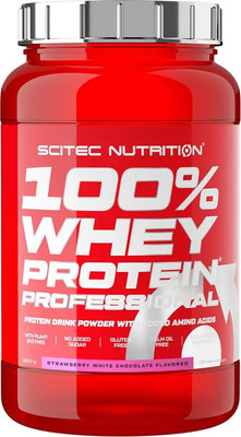 Протеин Scitec Nutrition Whey Protein Prof (920г, клубника-белый шоколад) - 