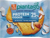 Протеиновое печенье Plantago Protein Cookie Кокос-Миндаль 25% (1шт) - 