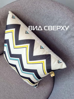 Подушка декоративная MATEX Fantasy Line. Ретро 7 / 28-406 (бирюзовый/черный)