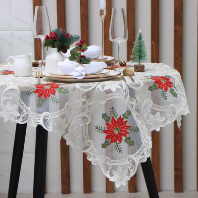 Скатерть Этель Пуансеттия 120x150 / 10150826 - 
