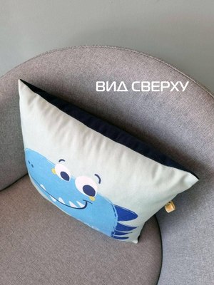 Подушка декоративная MATEX Dino. Mr. Wild / 63-568 (мятный/синий/белый)