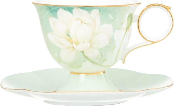 Чашка с блюдцем Decor de table Винтаж Водяная лилия / DDT-TC9811-L1-889