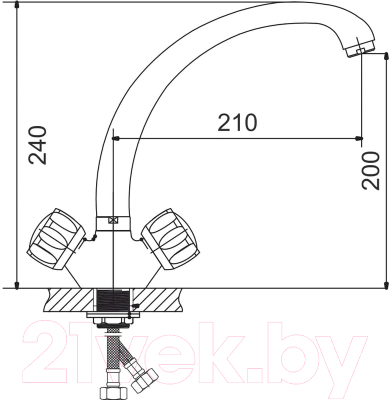 Изображение товара Смеситель Gota Rocio Orio 343410-GOTA
