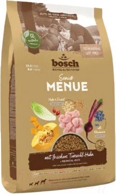 Сухой корм для собак Bosch Petfood HPC Menue Senior с курицей, полбой и овсом / 5417012