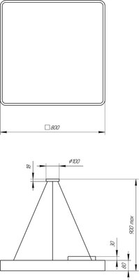 Потолочный светильник ЭРА Geometria Quadro SPO-164-B-40K-110 / Б0050589