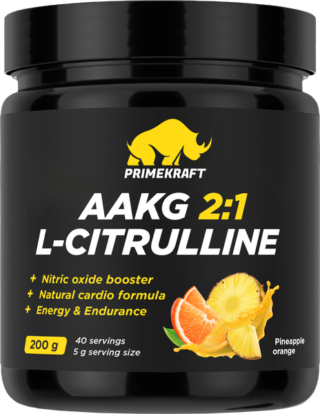 Аминокислота AAKG Prime Kraft AAKG 2:1 & DL-Malate (200г, ананас-апельсин)