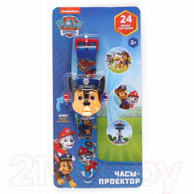 Часы наручные детские PAW Patrol Проектор. Щенячий Патруль. Гонщик / 10570995