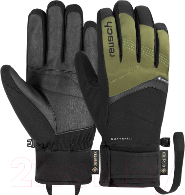 Изображение товара Перчатки лыжные Reusch Blaster Gore-Tex / 6301329-7756 (р-р 10, черный/оливковый)