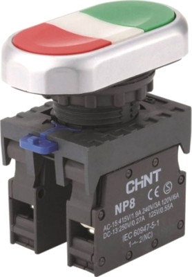 Кнопка для пульта Chint NP8-11S 1НО+1НЗ IP65 (R) / 667178 -
