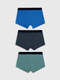 Миниатюра изображения товара Комплект мужских трусов Mark Formelle 411124-3 (р.102-112, турмалин/синий/графит)