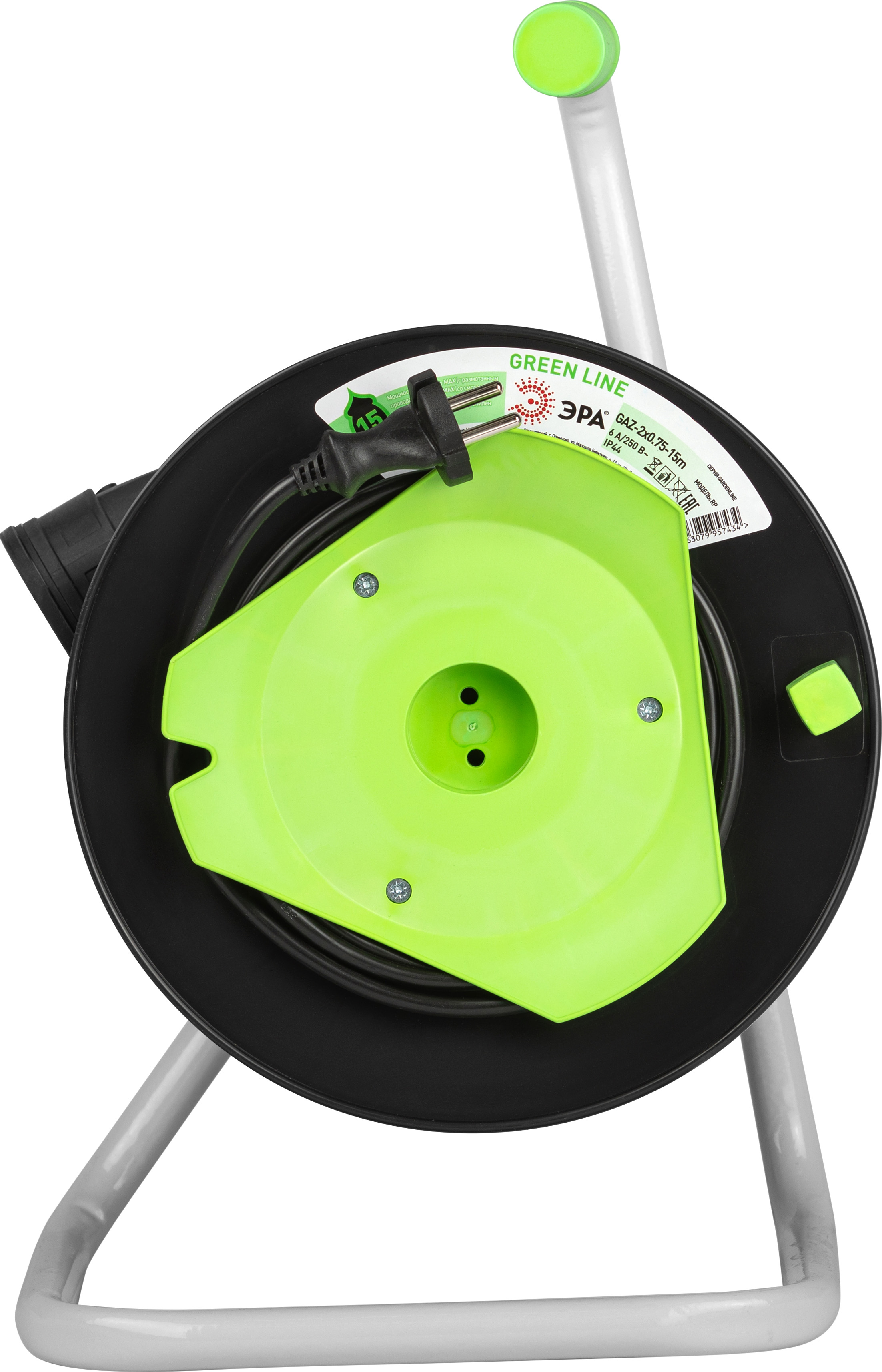 Удлинитель на катушке ЭРА Greenline GAZ-2x0.75-15m / Б0065096