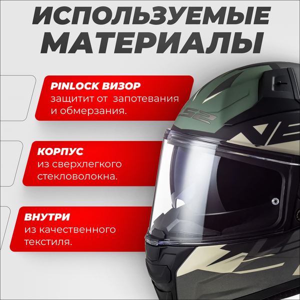 Мотошлем LS2 FF811 Vector II Absolute (XL, матовый черный/серебристый)