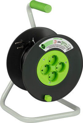 Удлинитель на катушке ЭРА Greenline KAT-2x0.75-15m / Б0065052 - 