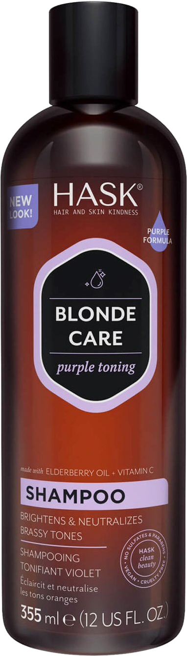 Оттеночный шампунь для волос HASK Blonde Care Purple