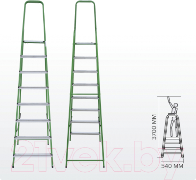 Лестница-стремянка Новая Высота NV 1130 / 1130108-021 (зеленый)