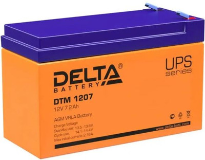 Мотоаккумулятор DELTA DTM 1207 (7 А/ч) - 
