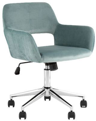 Купить Кресло офисное Stool Group Ross / ROSS CHROME VELVET Olive 61  