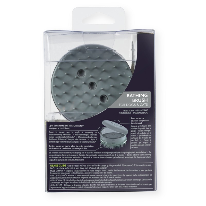 Щетка для животных FURminator Dog&Cat Bathing brush 12 YA для купания / 141532/691666 — фото 5