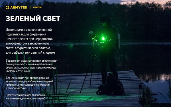 Фонарь Armytek Crystal USB-C / F07102G (серый)
