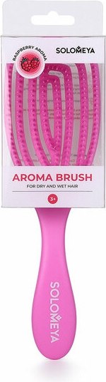 Расческа Solomeya Wet Detangler Oval Raspberry  / 14-2114 (с ароматом малины)