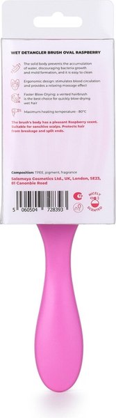 Расческа Solomeya Wet Detangler Oval Raspberry  / 14-2114 (с ароматом малины)