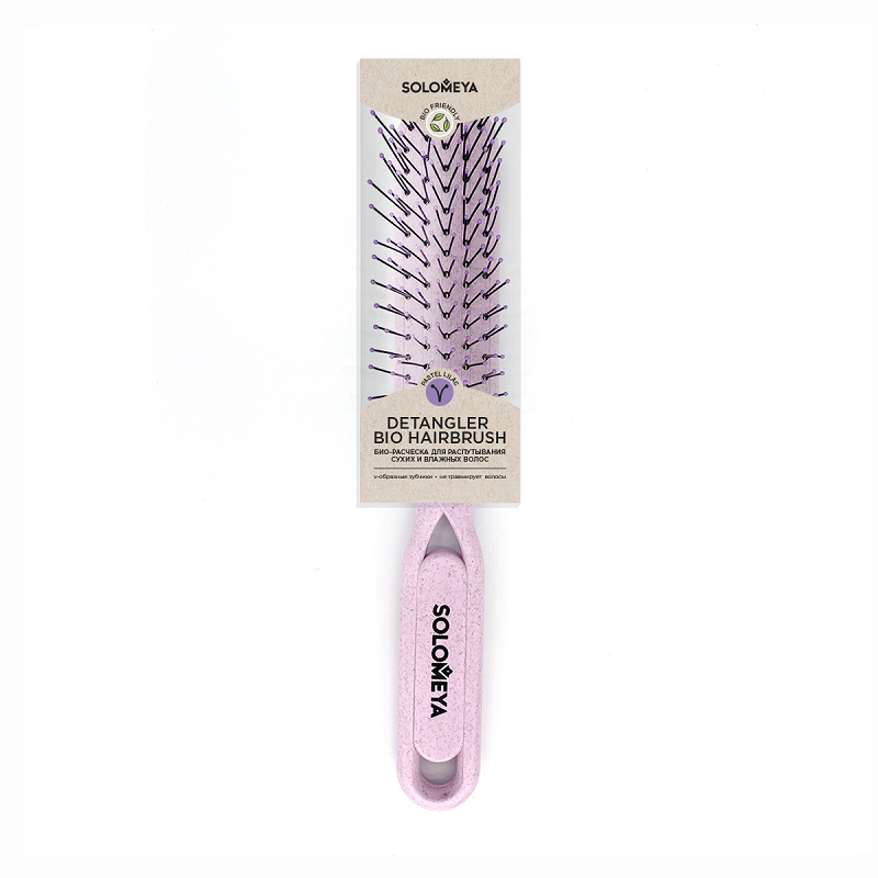Расческа-массажер Solomeya Detangler Wet & Dry Pastel Lilac / 14-2059 (пастельно-сиреневый) — фото 2