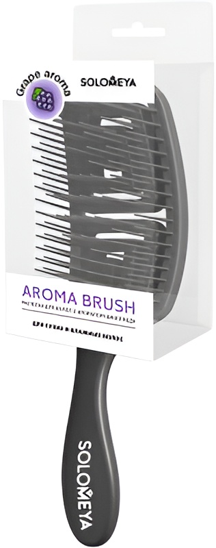 Расческа-массажер Solomeya Detangler Wet & Dry Rectangular Grape / 14-2028 (с ароматом винограда)