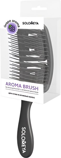 Расческа-массажер Solomeya Detangler Wet & Dry Rectangular Grape  / 14-2028 (с ароматом винограда)