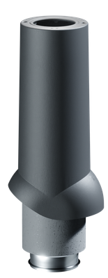 Выход вентиляционный на крышу Docke Premium Труба ИЗЛ-125/700 / PRAK-1255 (черный) - 