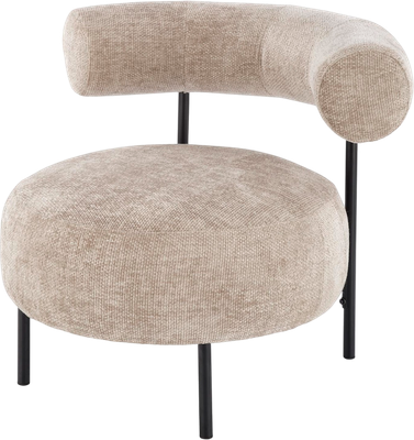 Кресло мягкое Halmar Hazard (бежевый/черный) - 