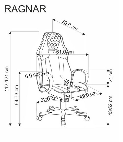 Кресло офисное Halmar Ragnar