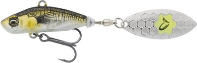 

Тейл-спиннер, 3D Sticklebait Tailspin Sinking green Silver Ayu 76808