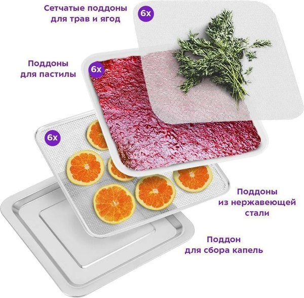 Сушильный шкаф для овощей и фруктов Kitfort КТ-4908