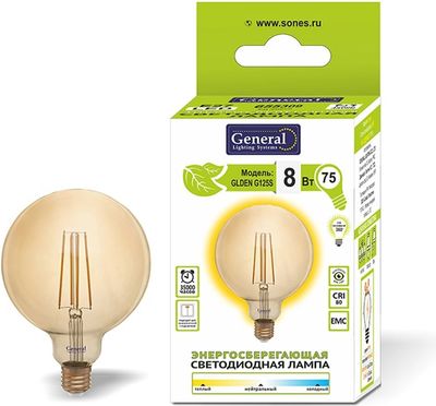 Лампа General Lighting GLDEN-G125S-8-230-E27-2700 / 655309