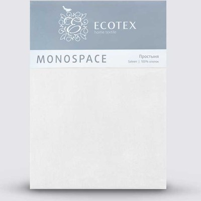 Простыня ECOTEX Моноспейс 1.5сп / ПСС1 (белый)