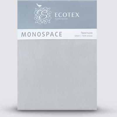 Простыня ECOTEX Моноспейс 1.5сп / ПСС1 (серый)