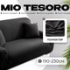 Чехол на 3-х местный диван Mio Tesoro 190-230см + наволочка / ALZH06203-BL (черный) - 