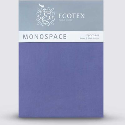 Простыня ECOTEX Моноспейс 1.5сп / ПСС1 (синий)