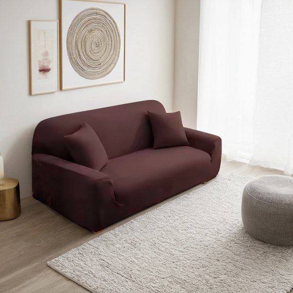 Чехол на 3-х местный диван Mio Tesoro 190-230см + наволочка / ALZH06203-BR (коричневый)