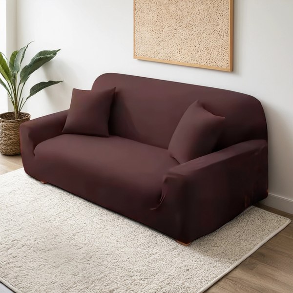 Чехол на 3-х местный диван Mio Tesoro 190-230см + наволочка / ALZH06203-BR (коричневый)