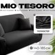 Чехол на 2-х местный диван Mio Tesoro 140-185см + наволочка / ALZH06202-BL (черный) - 