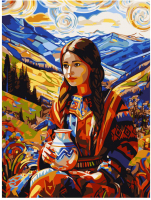 Картина по номерам Lori Девушка с кувшином / Кпн-389