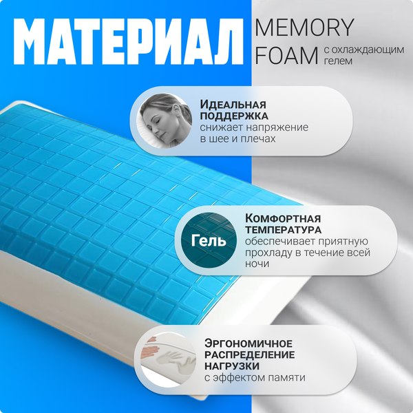 Ортопедическая подушка Mio Tesoro 60x38x12 / AL2462106